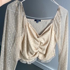 tan crop top